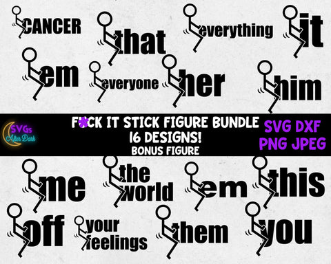 NSFW SVG - Fuck it Stick Figure SVG Bundle - Fuck it Svg bundle - Stick Figure Svg