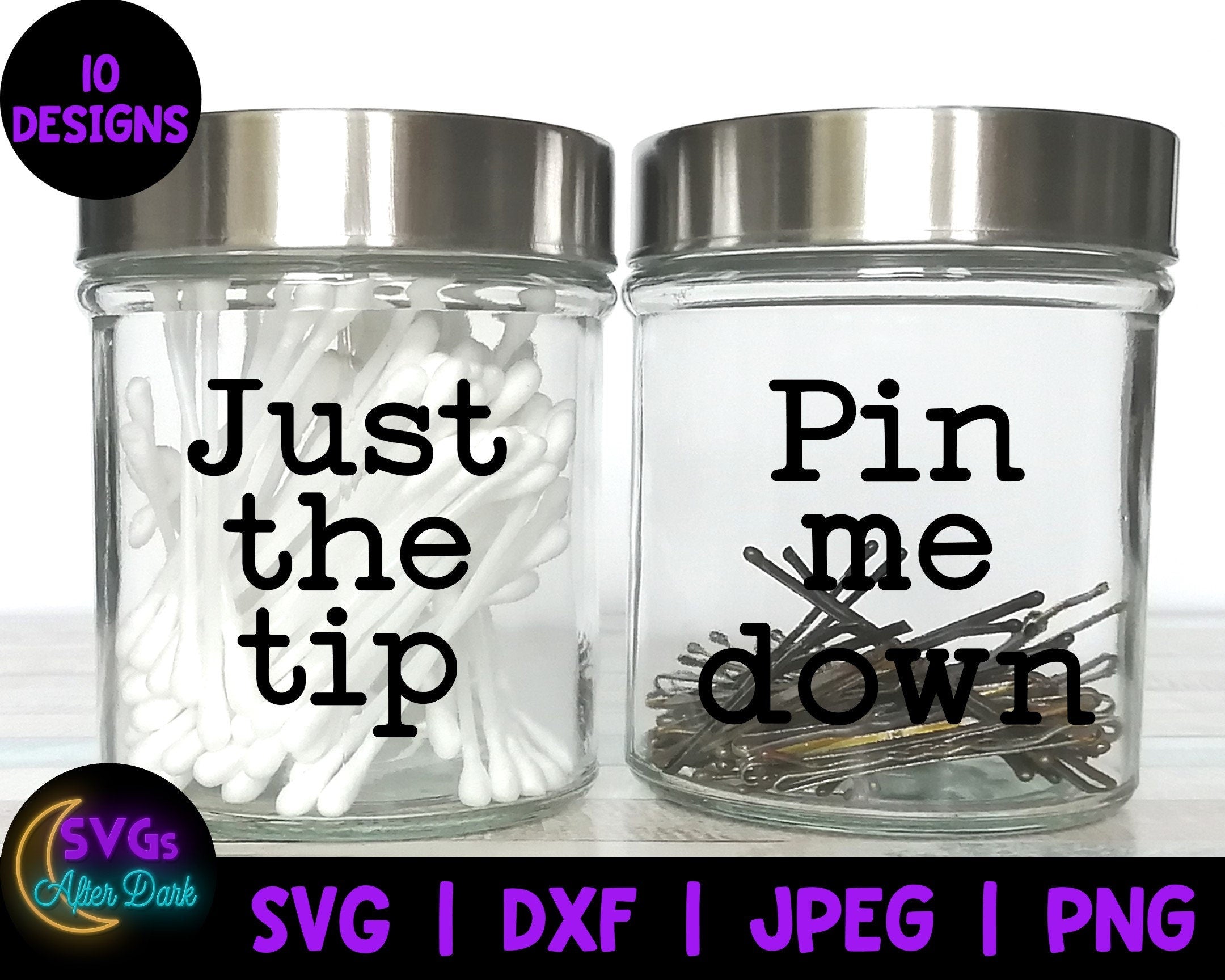 Funny Bathroom Jar SVG Bundle - Adult Humor SVG - Funny Bathroom Decor SVG