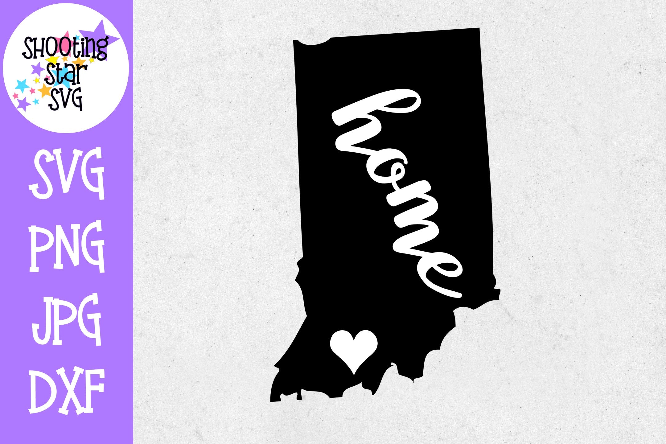 Indiana State Home with Heart SVG - 50 States SVG - United States SVG