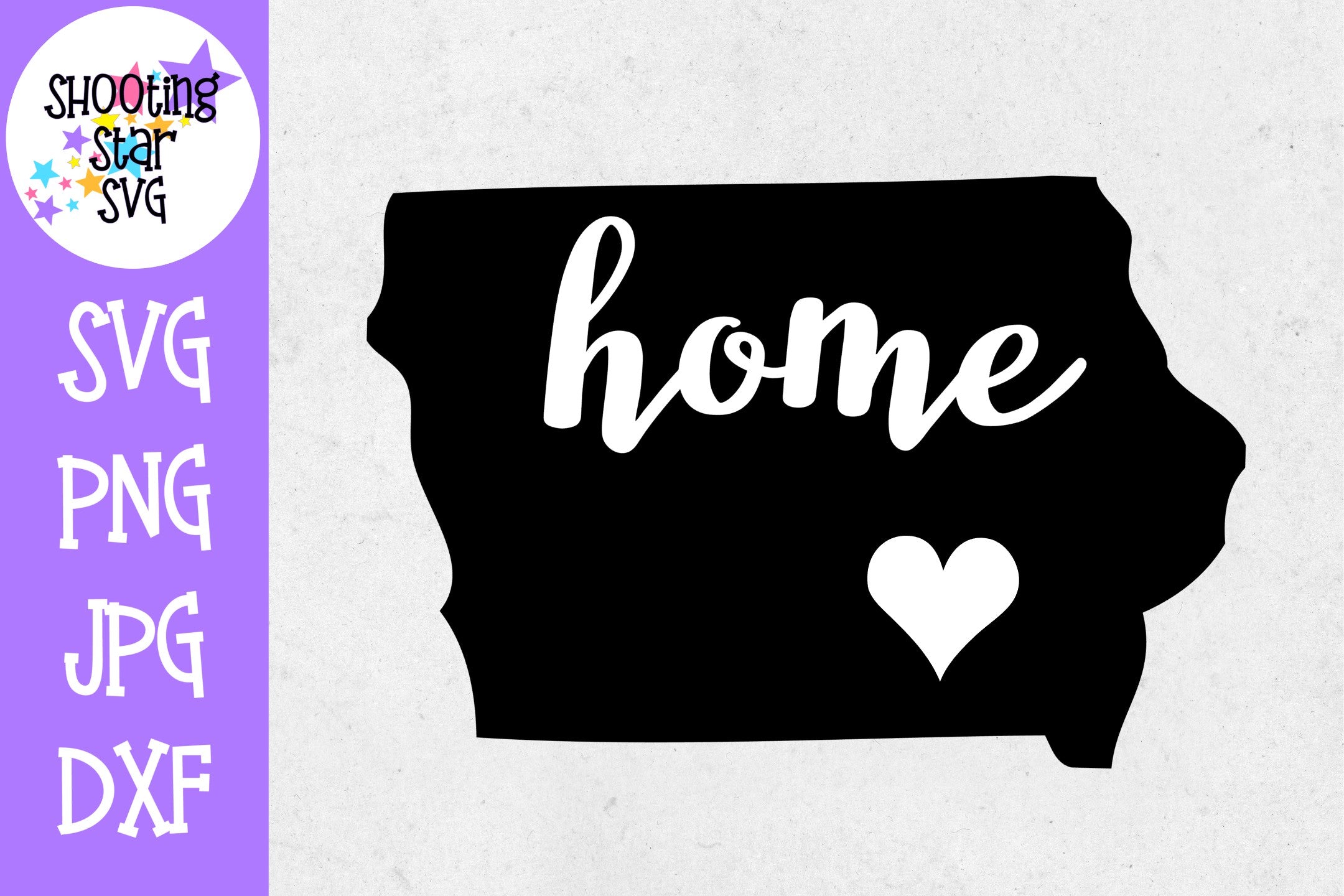 Iowa State Home with Heart SVG - 50 States SVG - United States SVG