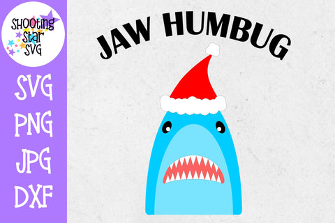 Jaw Humbug Shark SVG - Holiday Shark SVG - Christmas SVG