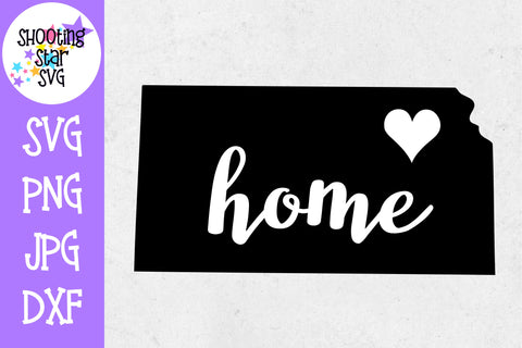 Kansas State Home with Heart SVG - 50 States SVG - United States SVG