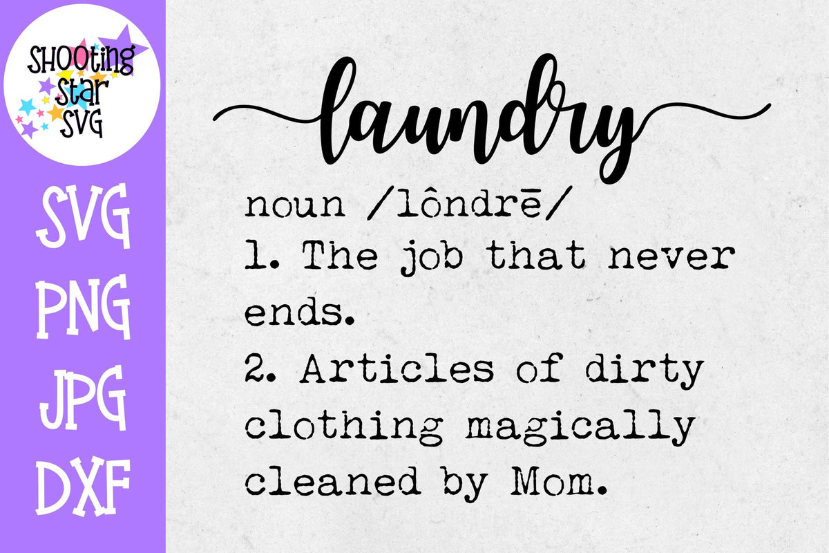 Laundry Definition SVG - Funny Laundry Definition - Decor