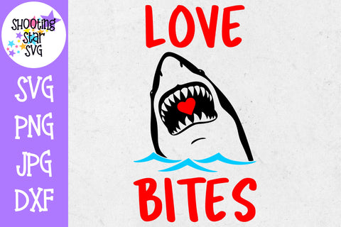 Love Bites Shark - Valentine's Day SVG