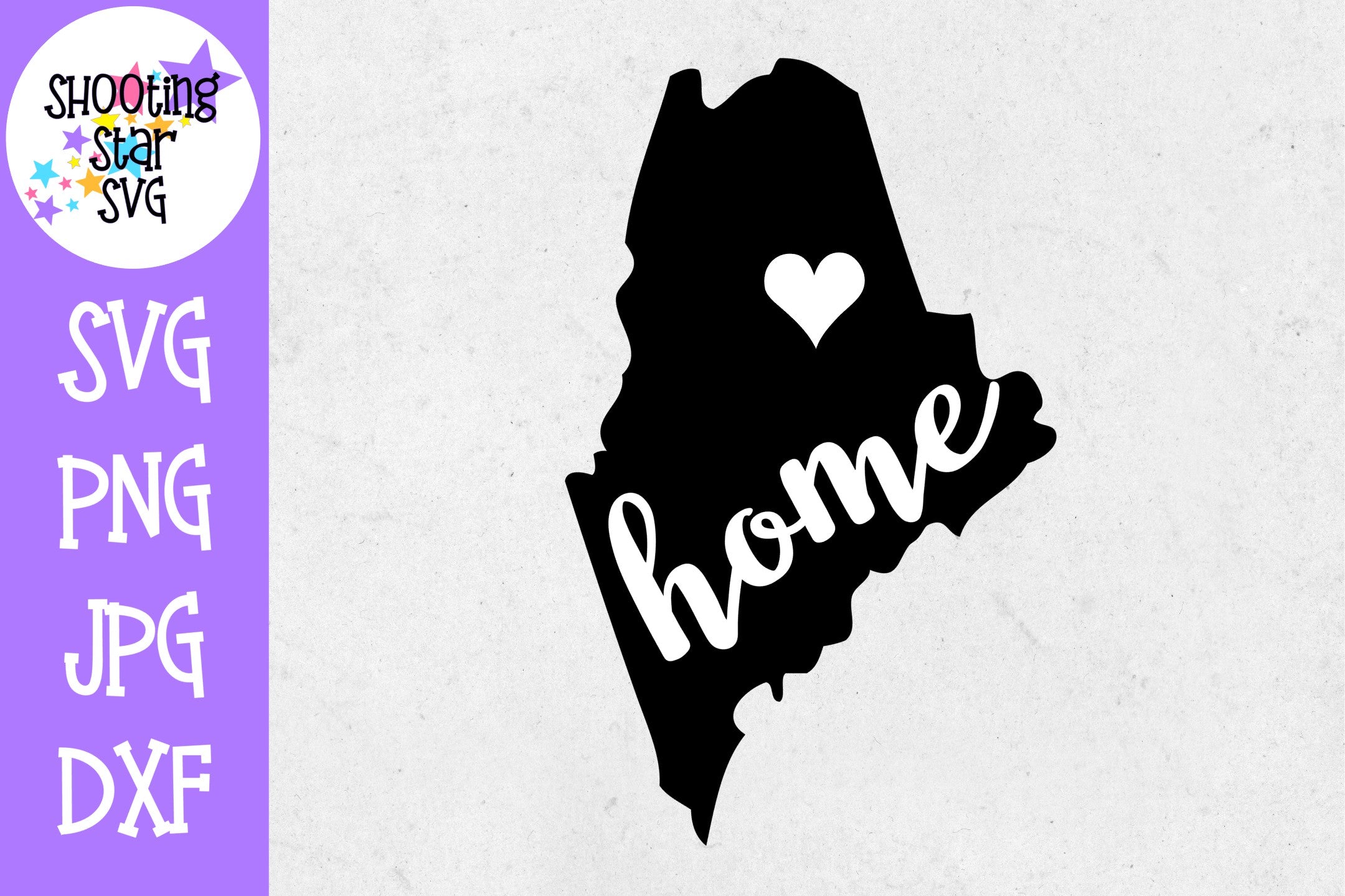 Maine State Home with Heart SVG - 50 States SVG - United States SVG