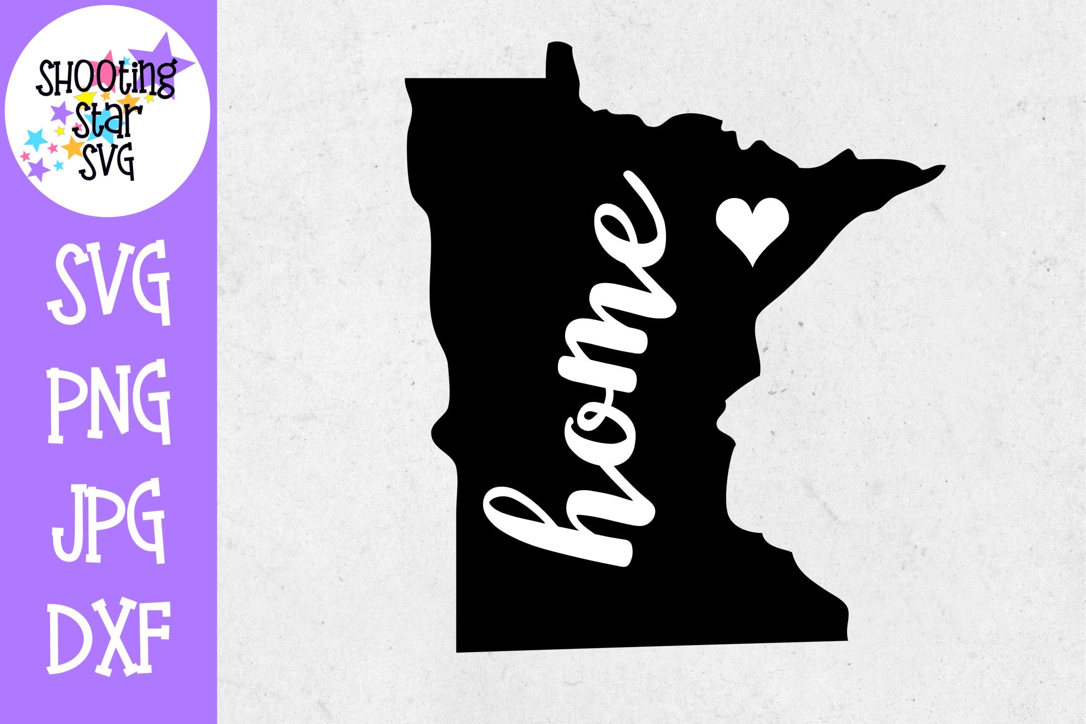 Minnesota State Home with Heart SVG - 50 States SVG - United States SVG