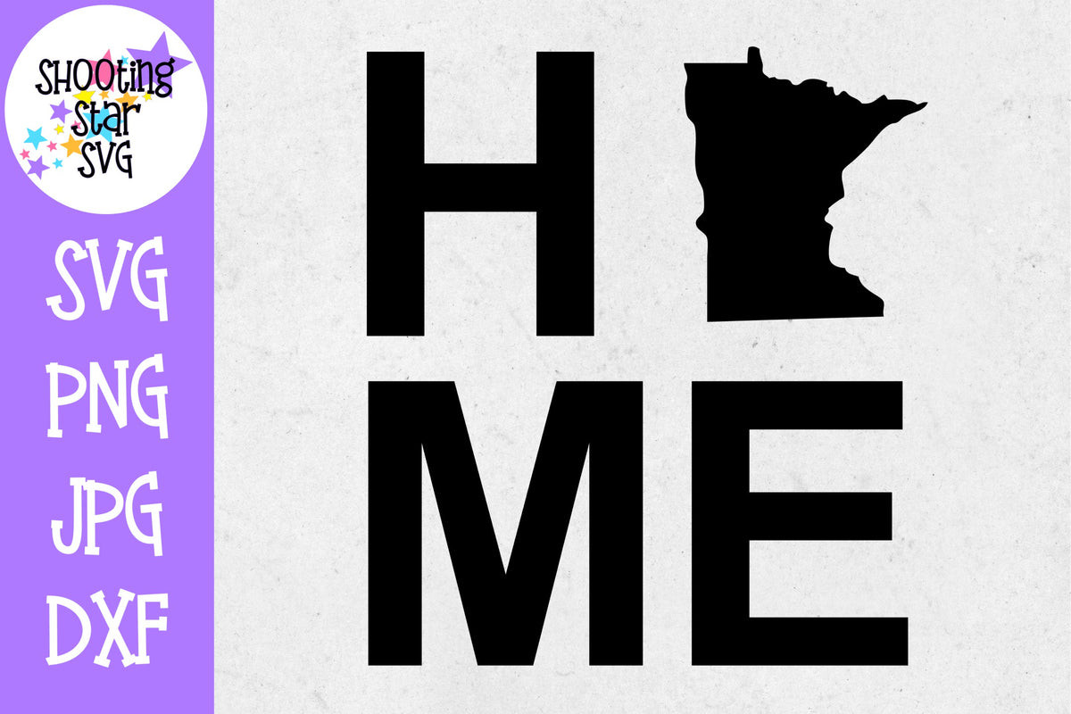 Minnesota State Home with State Outline SVG - 50 States SVG - United States SVG