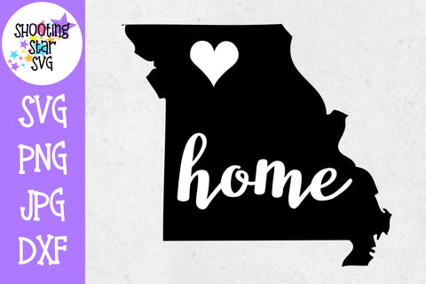 Missouri State Home with Heart SVG - 50 States SVG - United States SVG
