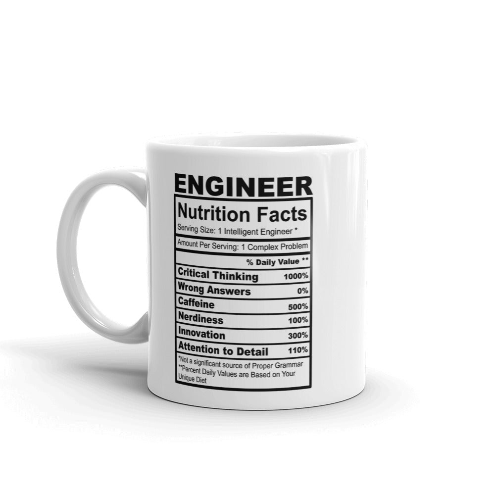 Engineer Nutrition Facts Coffee Mug