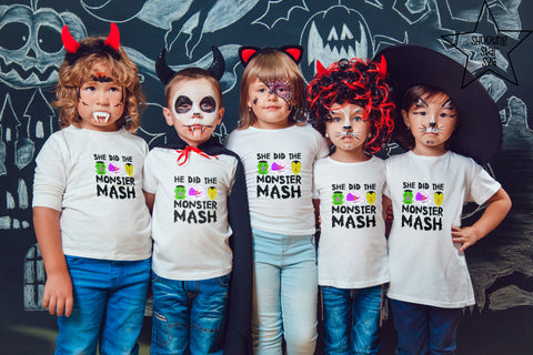 She Did the Monster Mash - Monster Faces - Halloween SVG