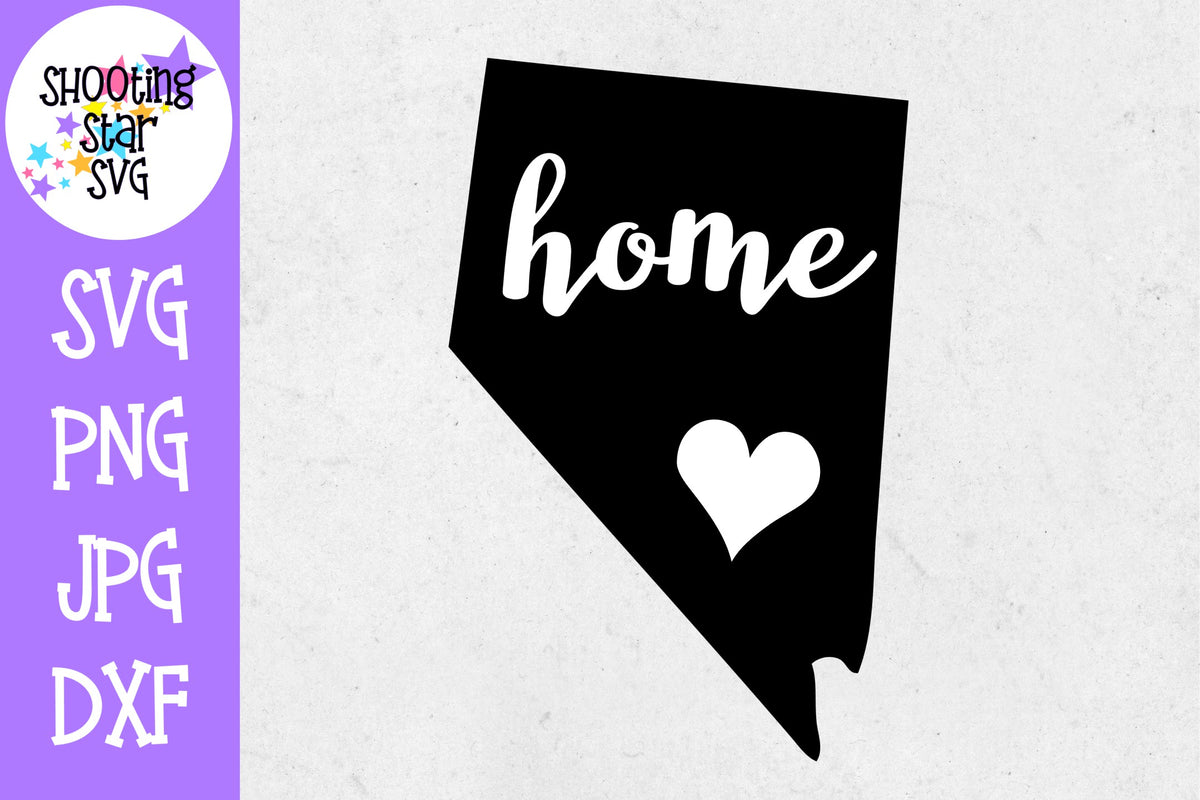 Nevada State Home with Heart SVG - 50 States SVG - United States SVG