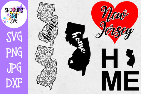 New Jersey US State SVG Decal Bundle - 50 States SVG