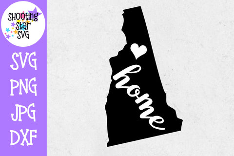 New Hampshire State Home with Heart SVG - 50 States SVG - United States SVG