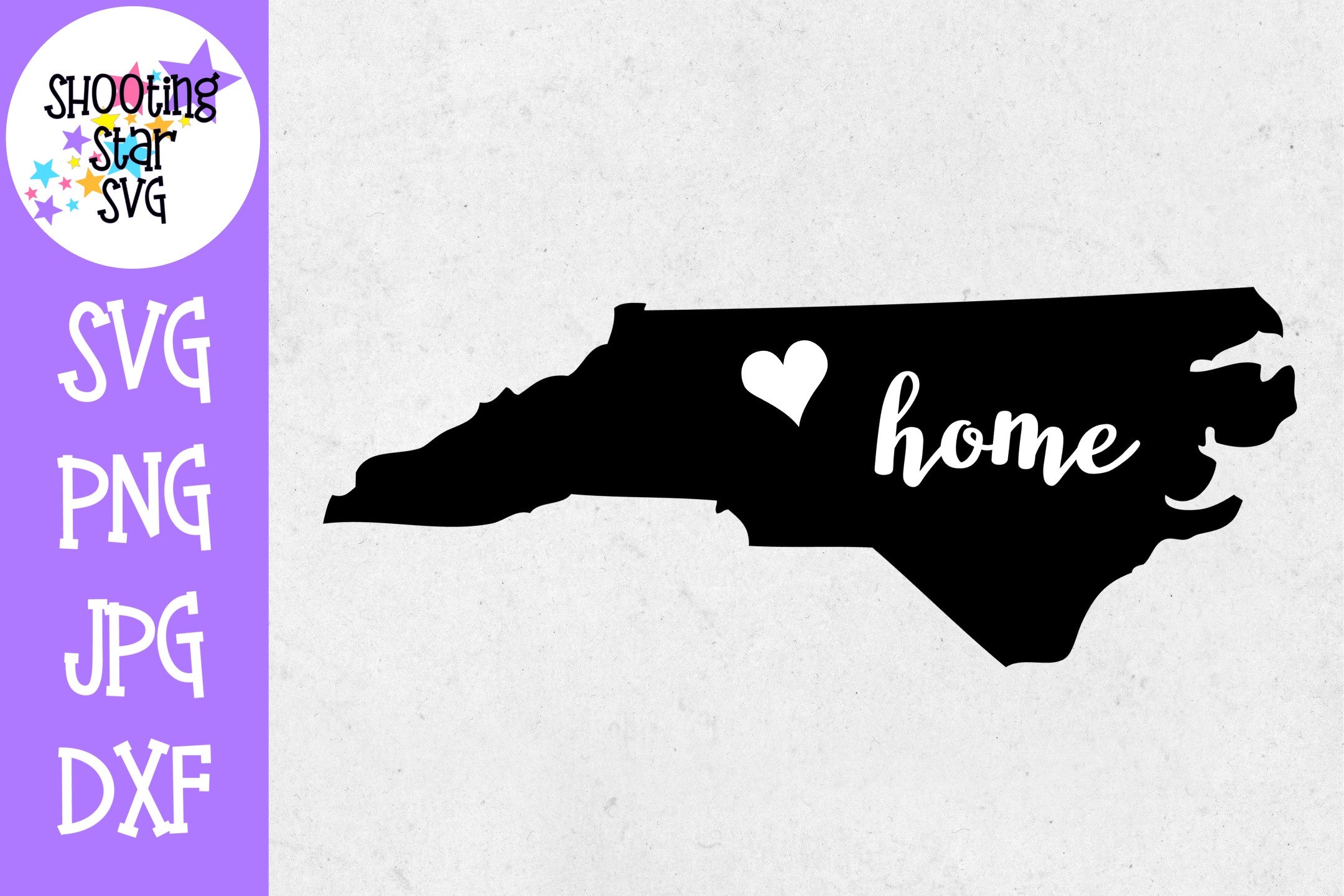 North Carolina State Home with Heart SVG - 50 States SVG - United States SVG
