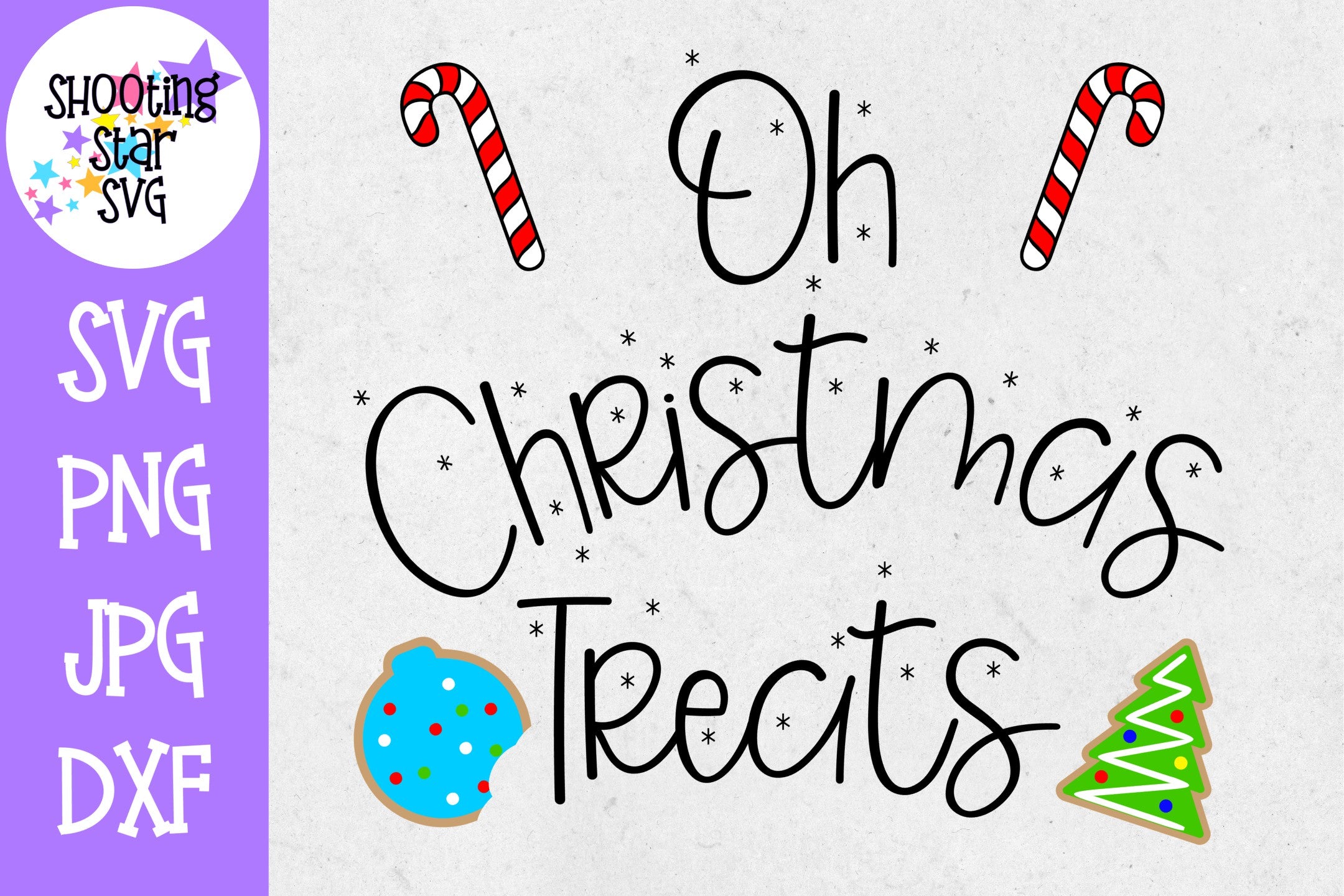 Oh Christmas Treats SVG - Candy Cane SVG - Christmas SVG