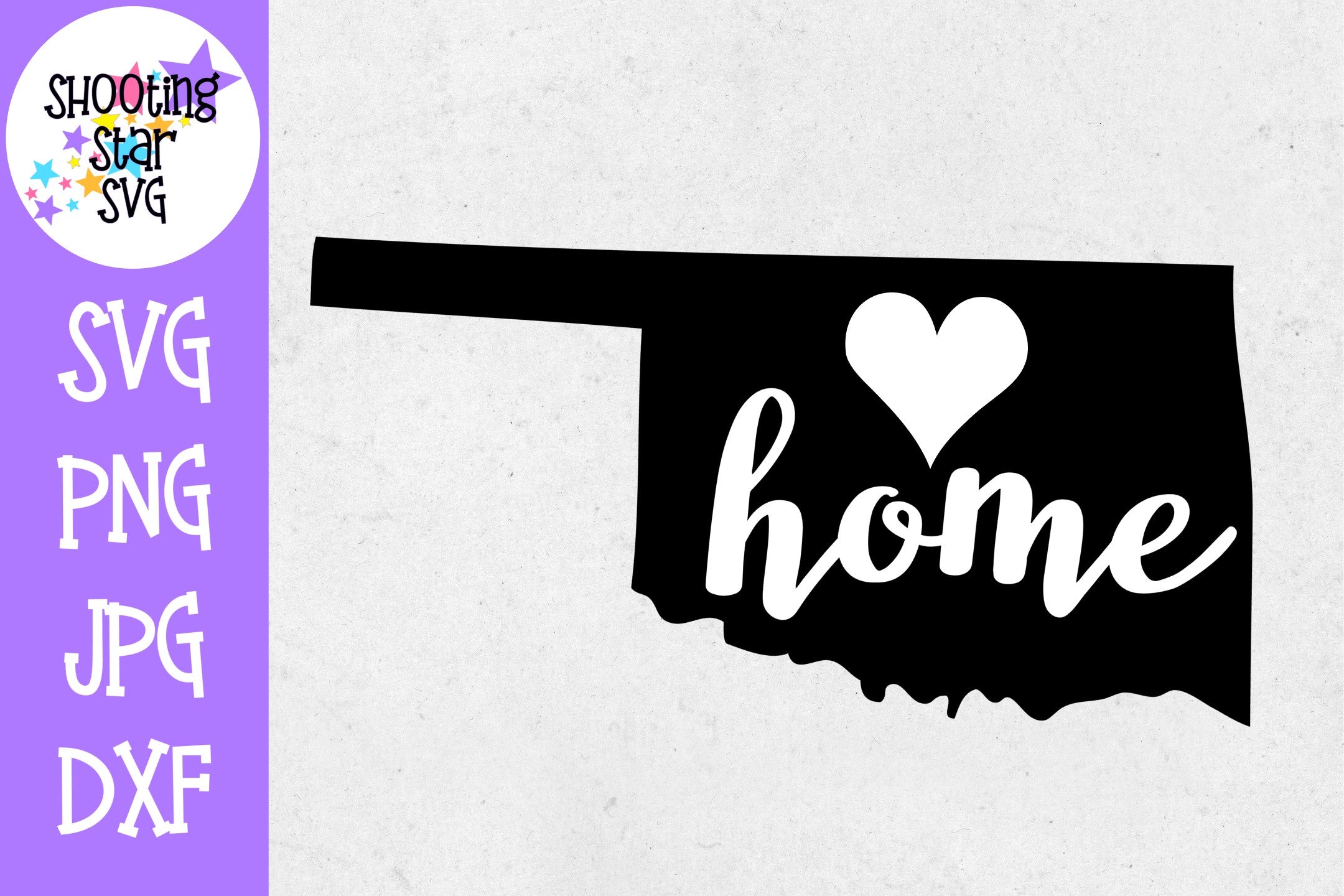 Oklahoma State Home with Heart SVG - 50 States SVG - United States SVG