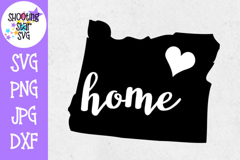 Oregon State Home with Heart SVG - 50 States SVG - United States SVG