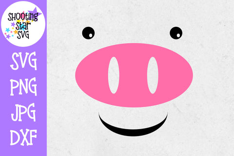 Pig Face SVG - Farming SVG - Children's SVG