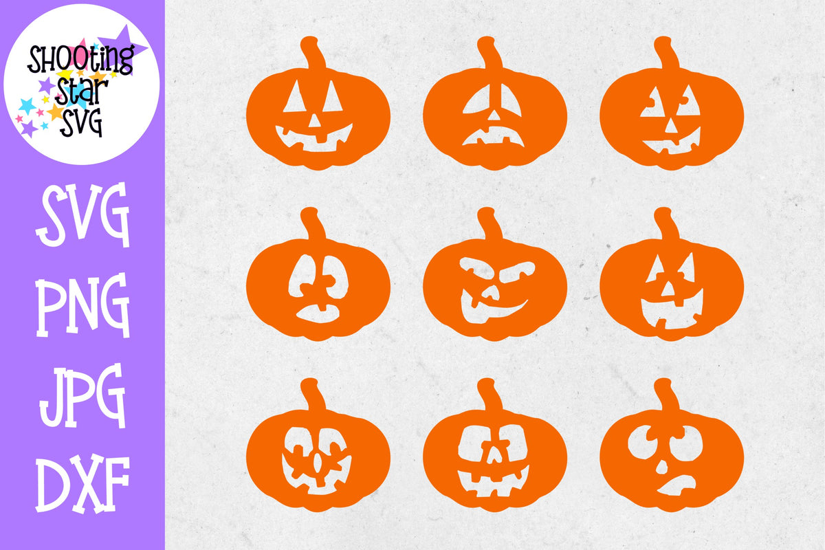 Pumpkin Faces SVG -Pumpkin SVG - Halloween SVG
