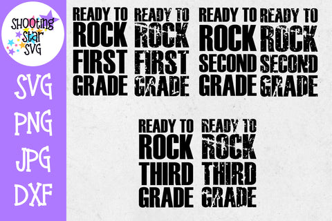 Ready to Rock Grade Milestones - School Milestones SVG - Last Day of School SVG - Bundle