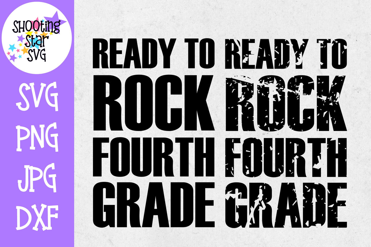 Ready to Rock Fourth grade - School Milestones SVG - Last Day of School SVG
