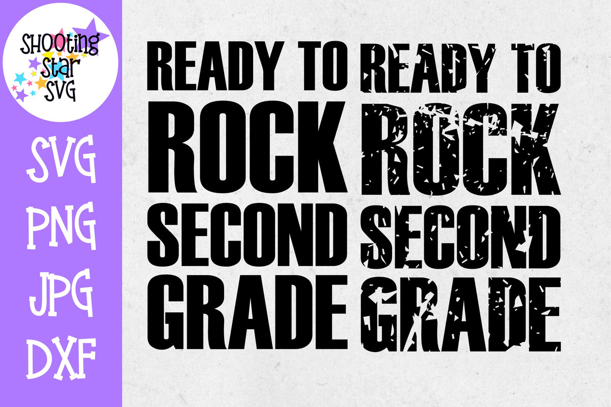 Ready to Rock Second grade - School Milestones SVG - Last Day of School SVG