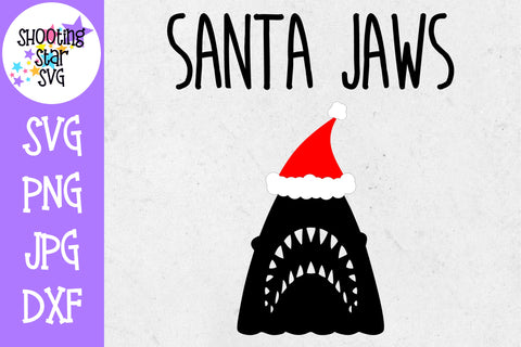 Santa Jaws SVG - Shark SVG - Christmas SVG