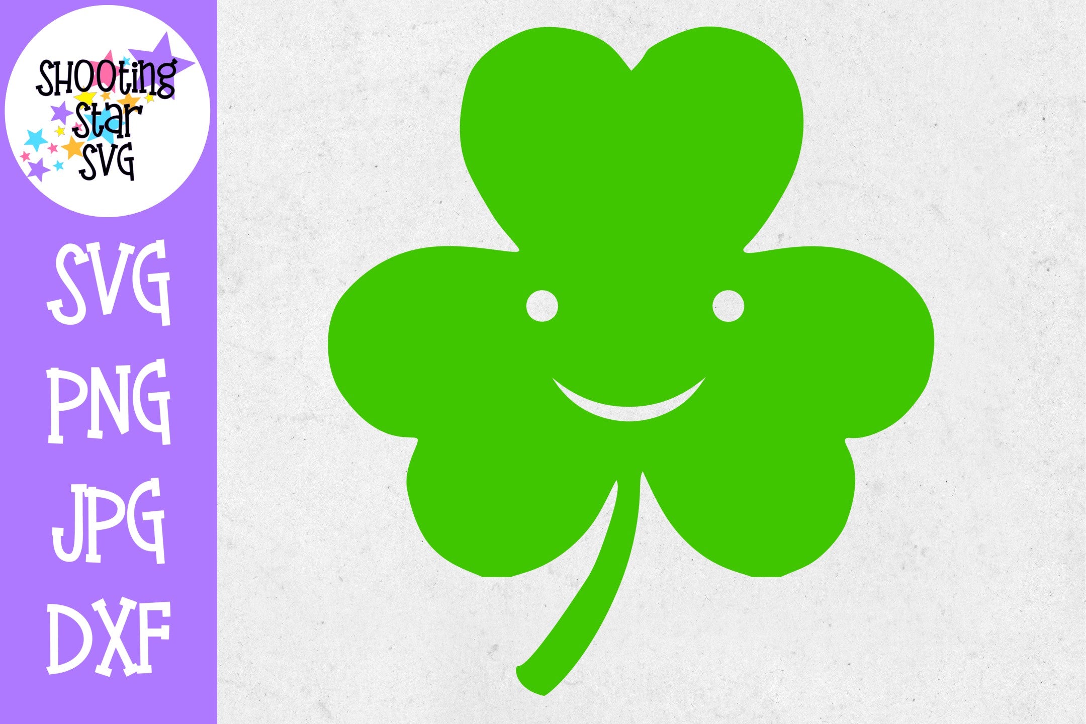 Smiling Shamrock - St. Patrick's Day SVG