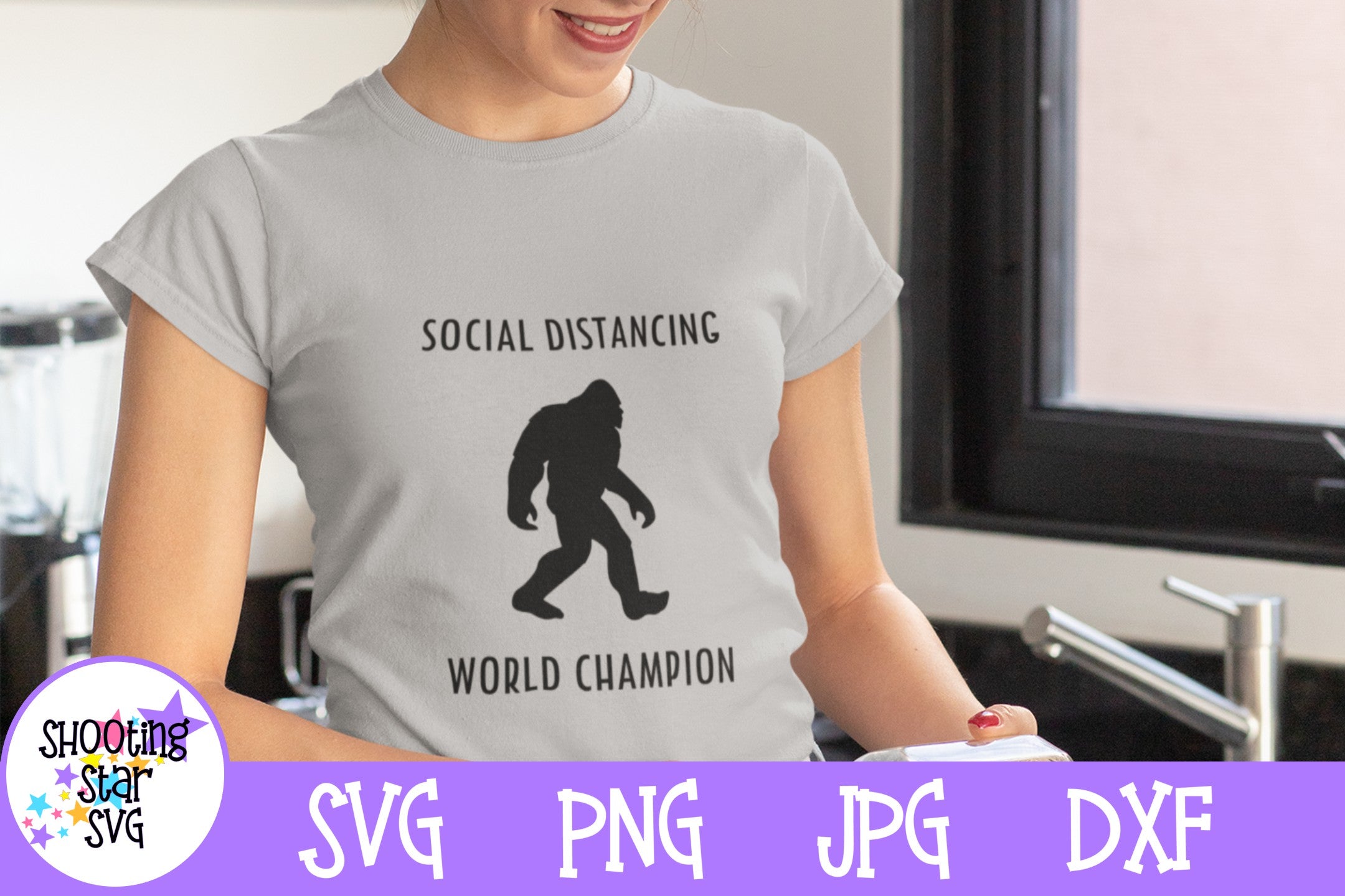 Social Distancing World Champion SVG - Sasquatch SVG