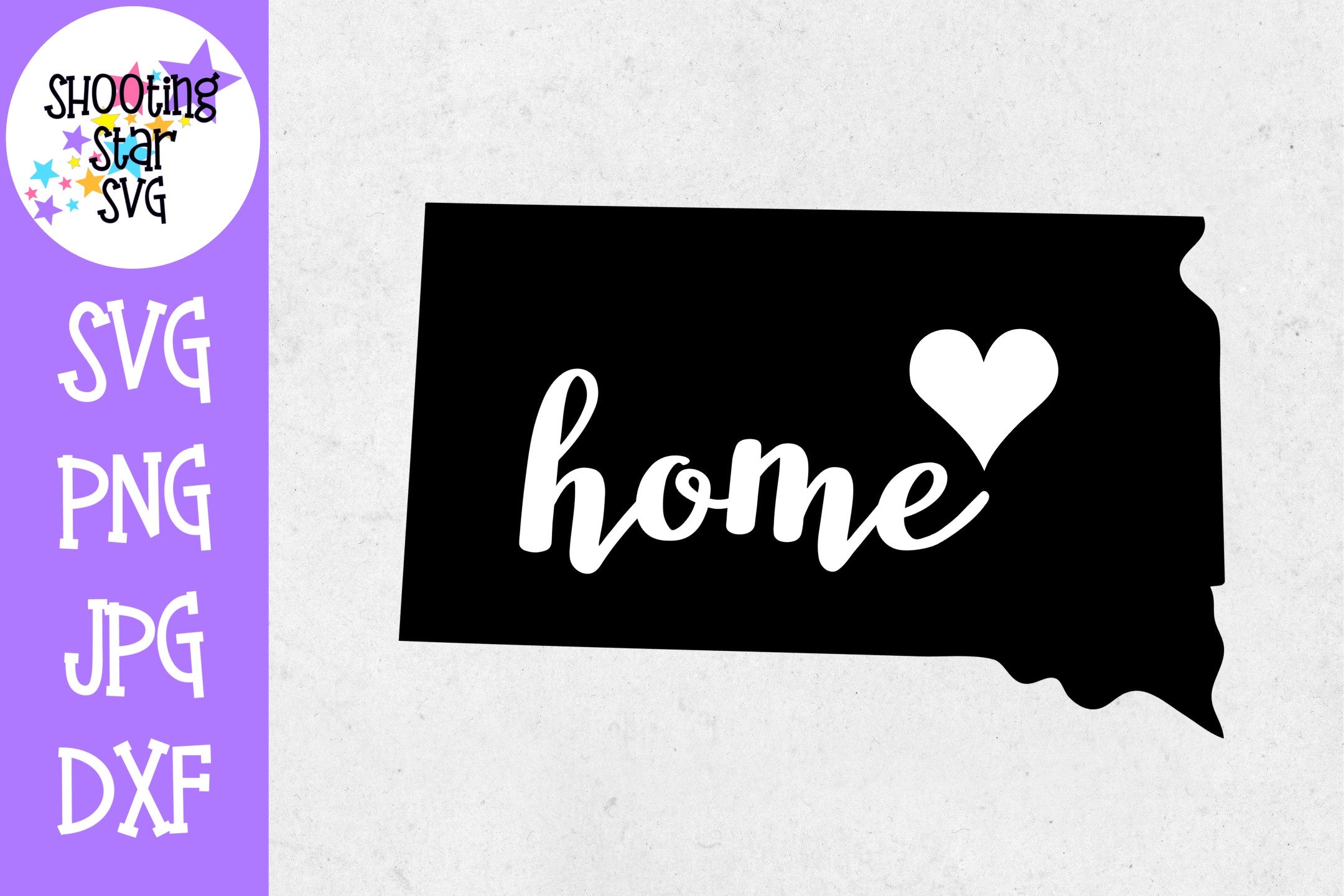 South Dakota State Home with Heart SVG - 50 States SVG - United States SVG
