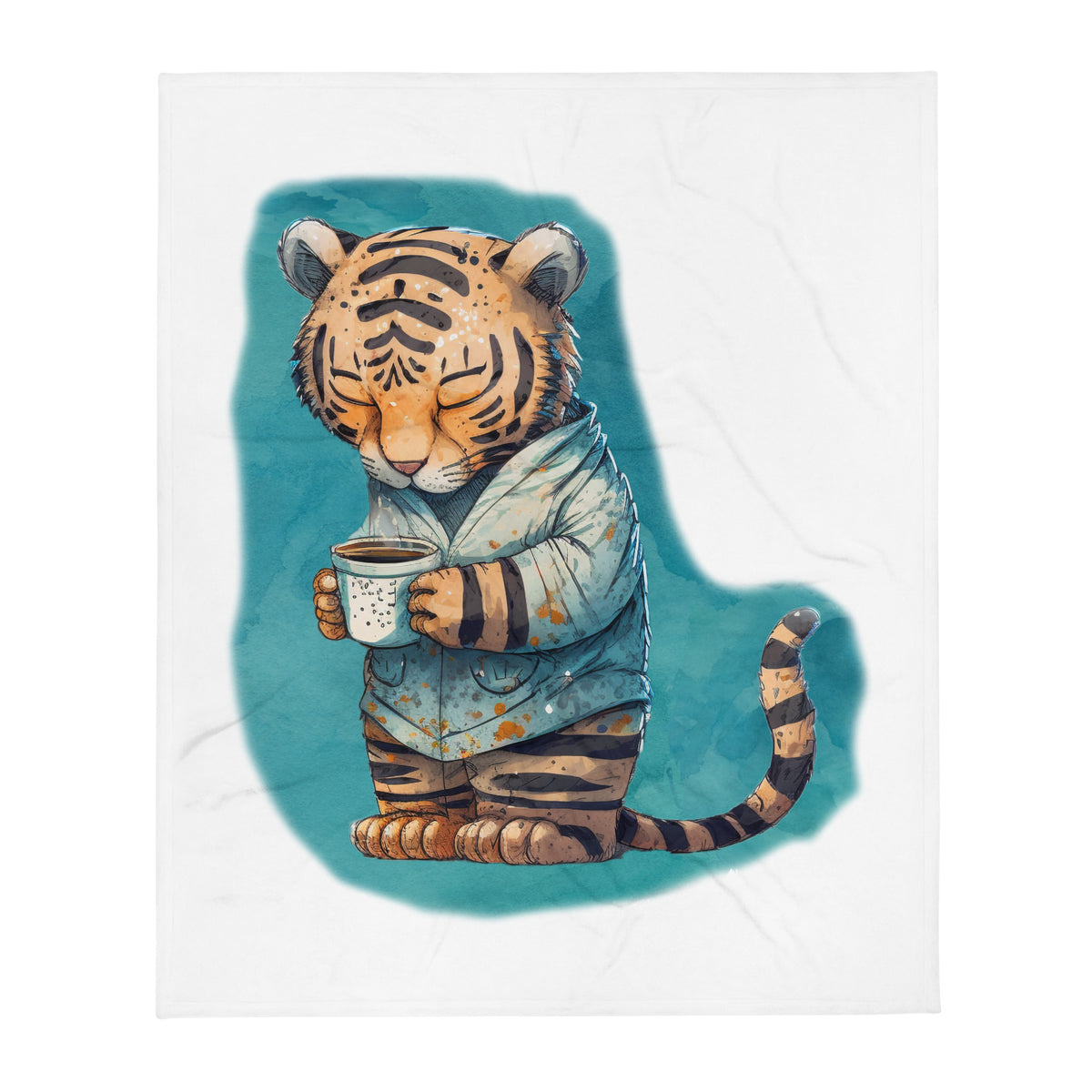 Sleepy Tiger 100% Polyester Soft Silk Touch Fabric Throw Blanket - Cozy, Durable and Adorable