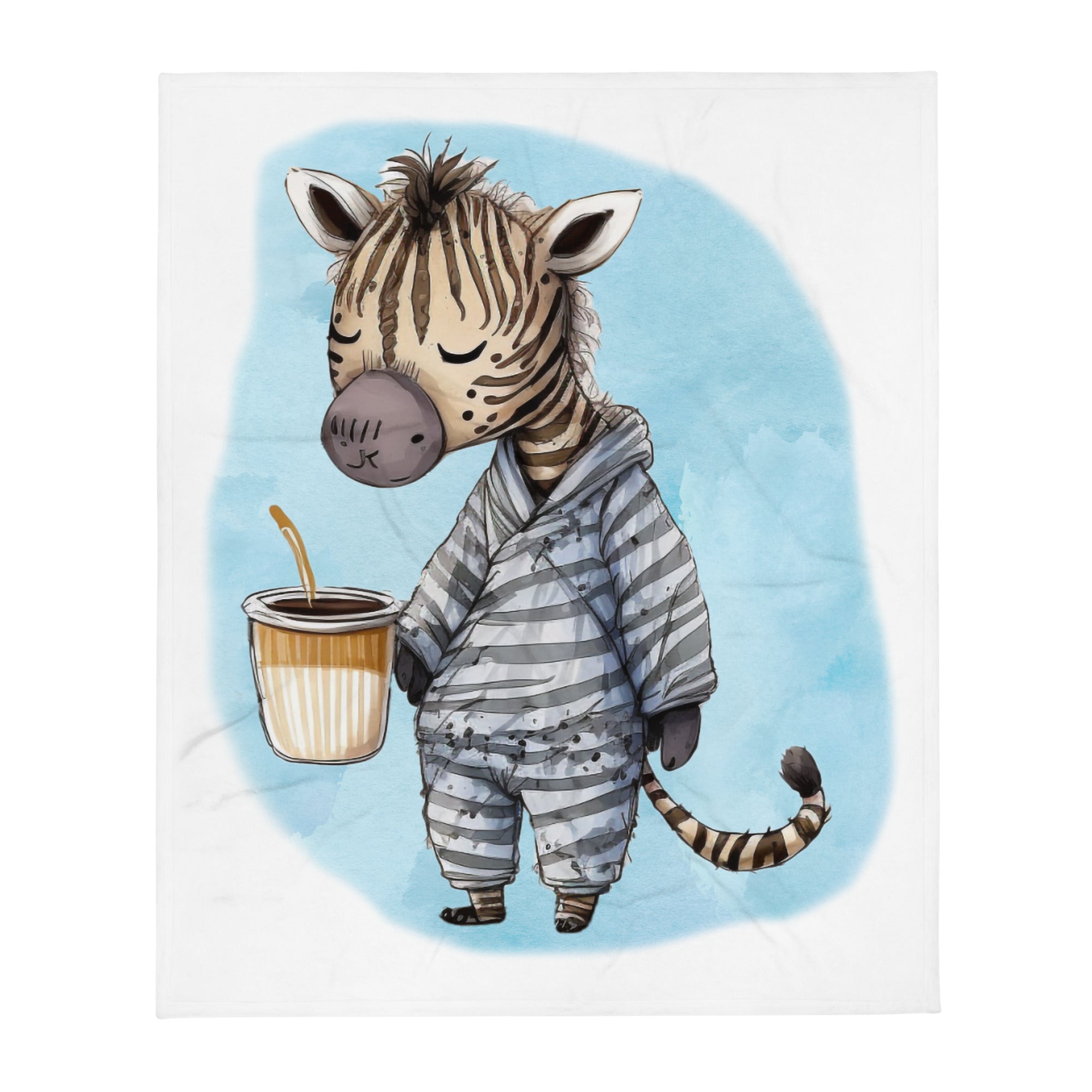 Sleepy Zebra 100% Polyester Soft Silk Touch Fabric Throw Blanket - Cozy, Durable and Adorable