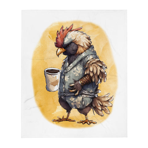 Sleepy Rooster 100% Polyester Soft Silk Touch Fabric Throw Blanket - Cozy, Durable and Adorable
