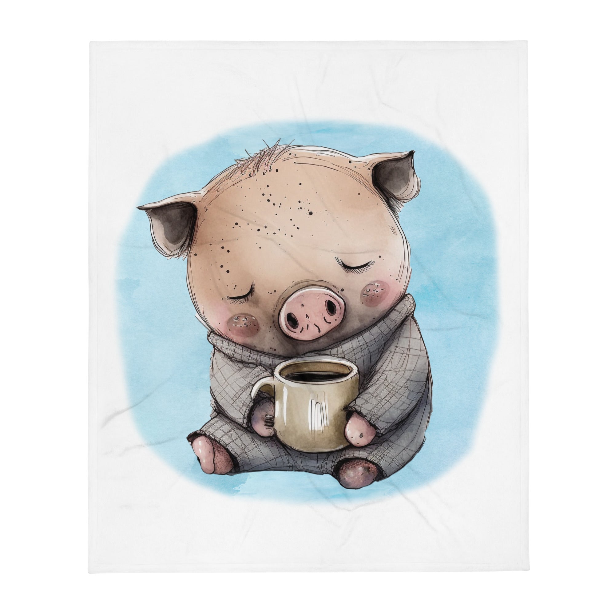 Sleepy Pig 100% Polyester Soft Silk Touch Fabric Throw Blanket - Cozy, Durable and Adorable