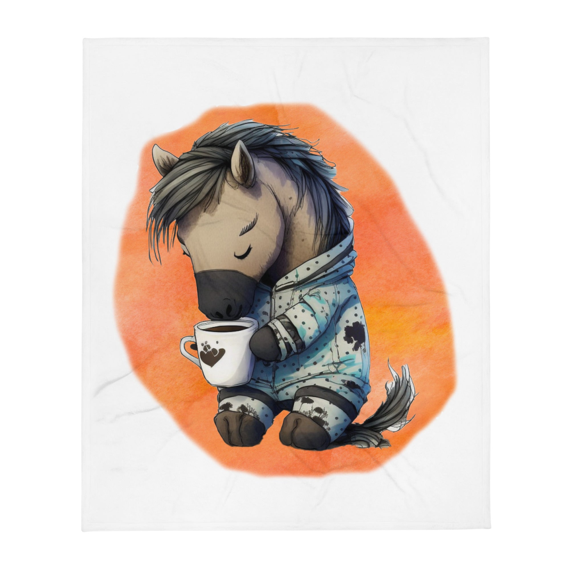Sleepy Horse 100% Polyester Soft Silk Touch Fabric Throw Blanket - Cozy, Durable and Adorable