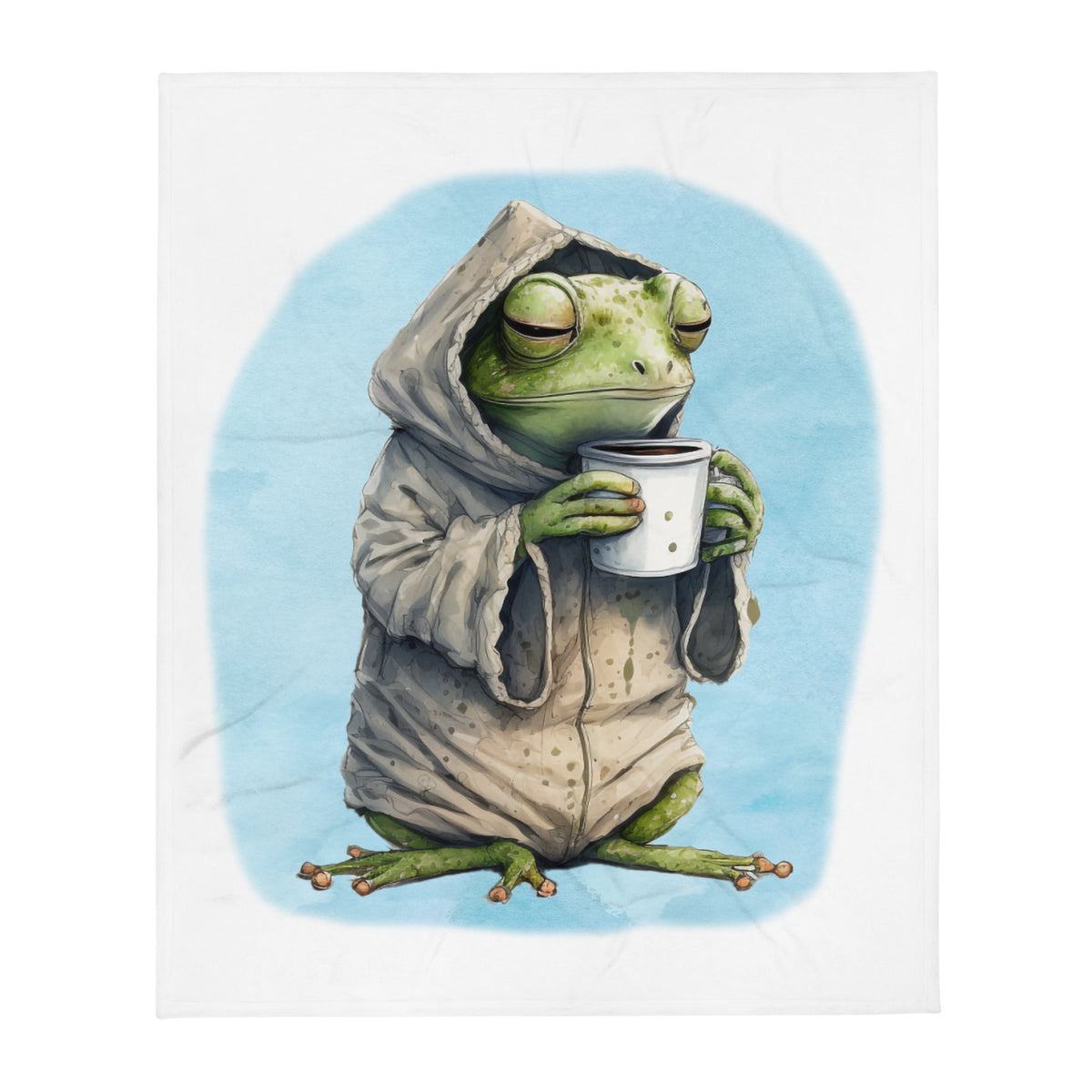 Sleepy Frog 100% Polyester Soft Silk Touch Fabric Throw Blanket - Cozy, Durable and Adorable