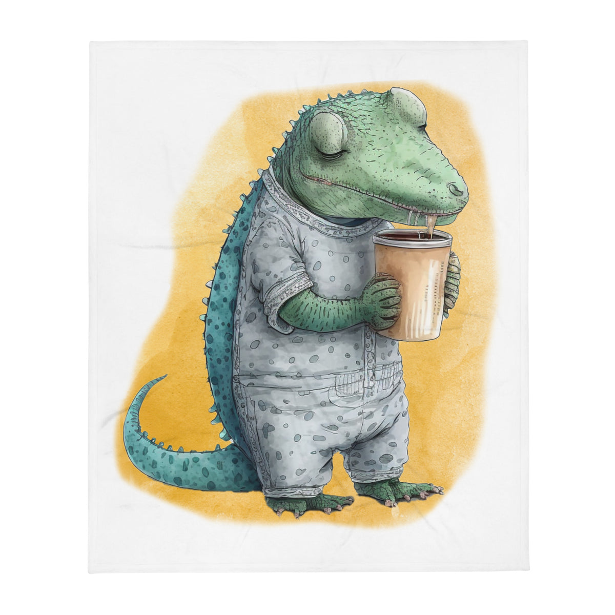 Sleepy Crocodile 100% Polyester Soft Silk Touch Fabric Throw Blanket - Cozy, Durable and Adorable