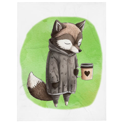Sleepy Wolf 100% Polyester Soft Silk Touch Fabric Throw Blanket - Cozy, Durable and Adorable