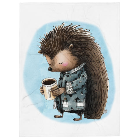 Sleepy Porcupine 100% Polyester Soft Silk Touch Fabric Throw Blanket - Cozy, Durable and Adorable