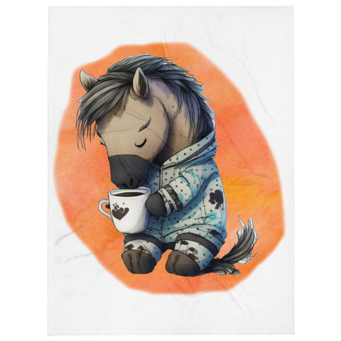 Sleepy Horse 100% Polyester Soft Silk Touch Fabric Throw Blanket - Cozy, Durable and Adorable