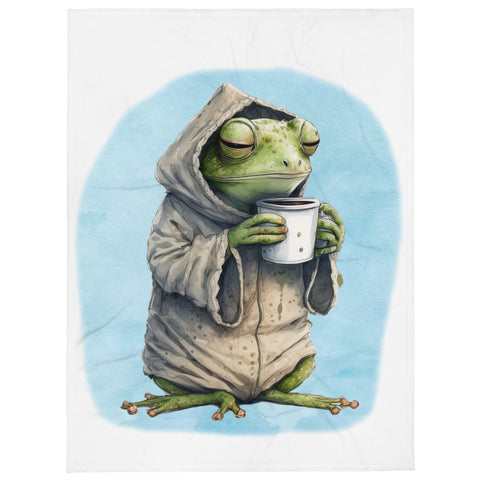 Sleepy Frog 100% Polyester Soft Silk Touch Fabric Throw Blanket - Cozy, Durable and Adorable