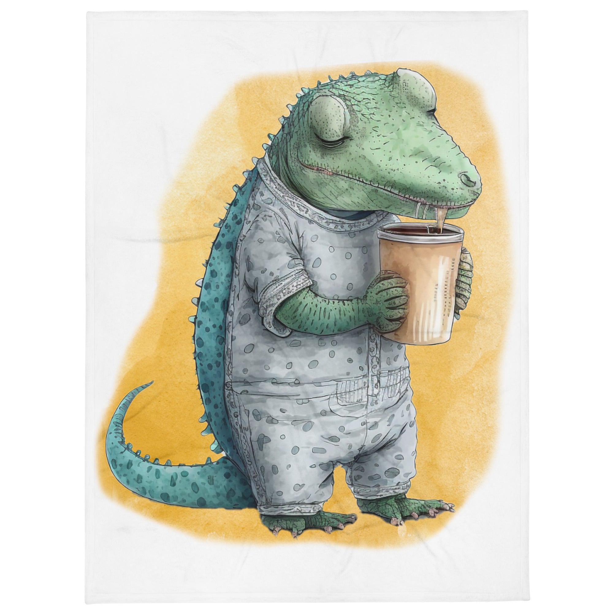 Sleepy Crocodile 100% Polyester Soft Silk Touch Fabric Throw Blanket - Cozy, Durable and Adorable