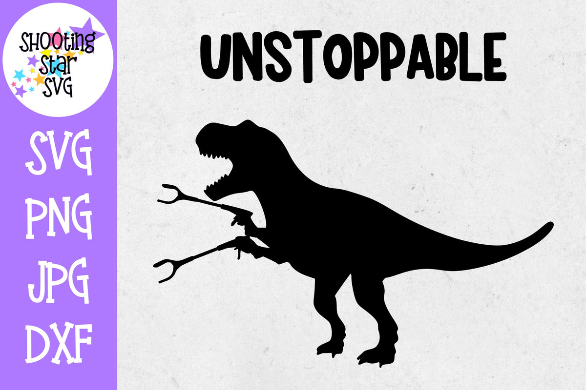Unstoppable Trex Wins - Dinosaur SVG