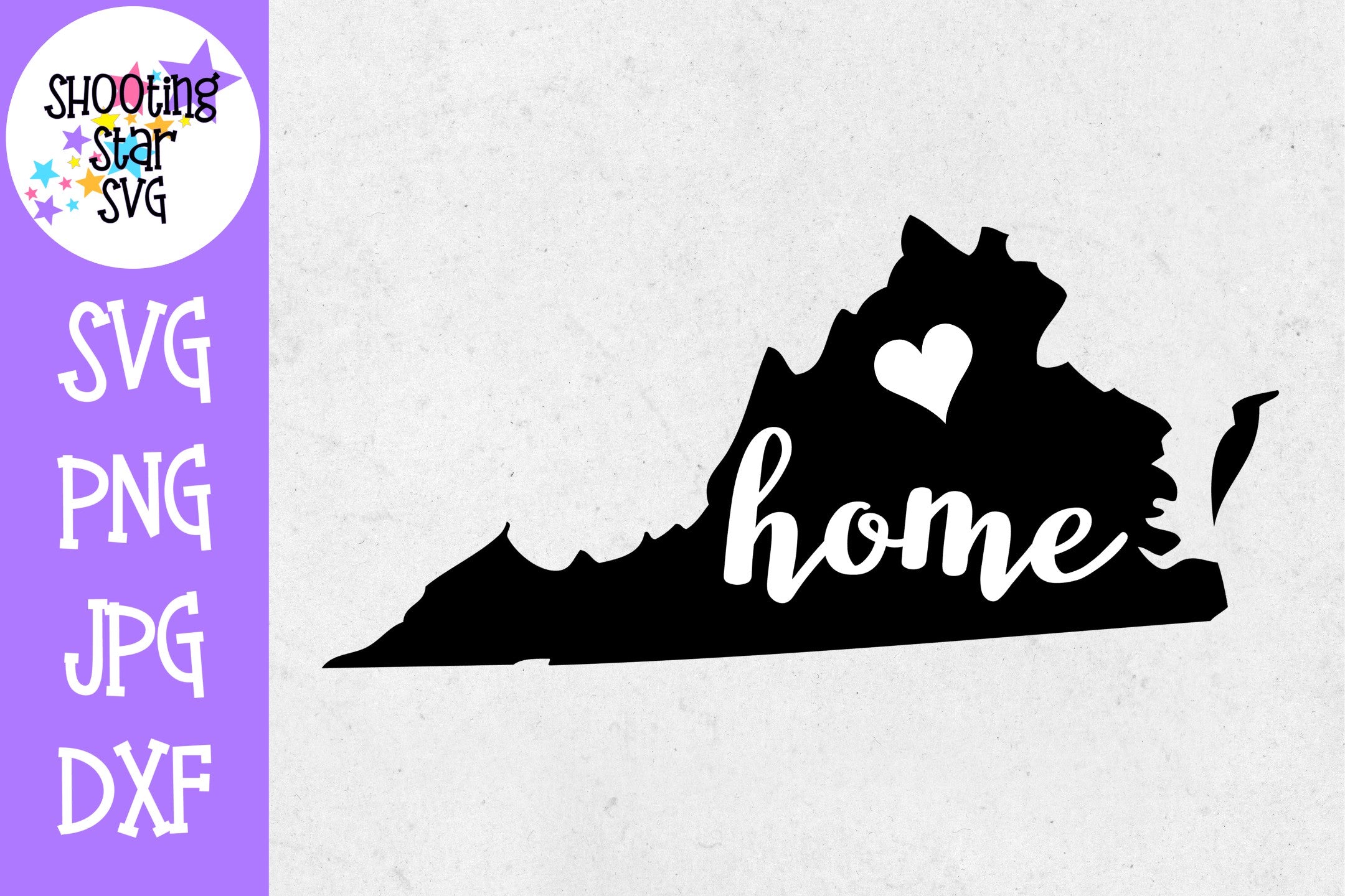 Virginia State Home with Heart SVG - 50 States SVG - United States SVG