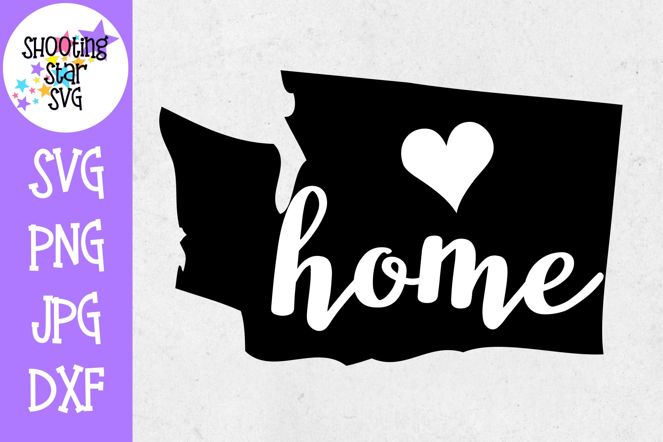 Washington State Home with Heart SVG - 50 States SVG - United States SVG