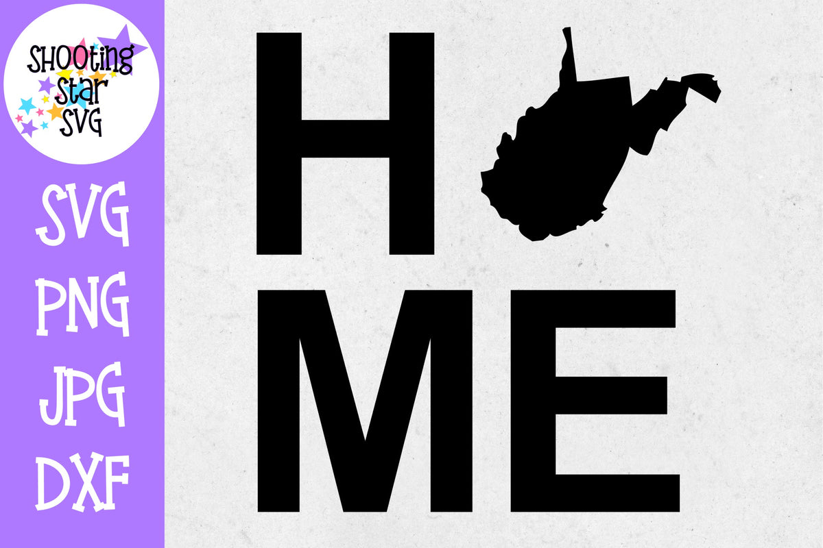 West Virginia State Home with State Outline SVG - 50 States SVG - United States SVG