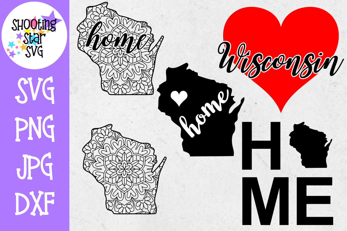 Wisconsin US State SVG Decal Bundle - 50 States SVG
